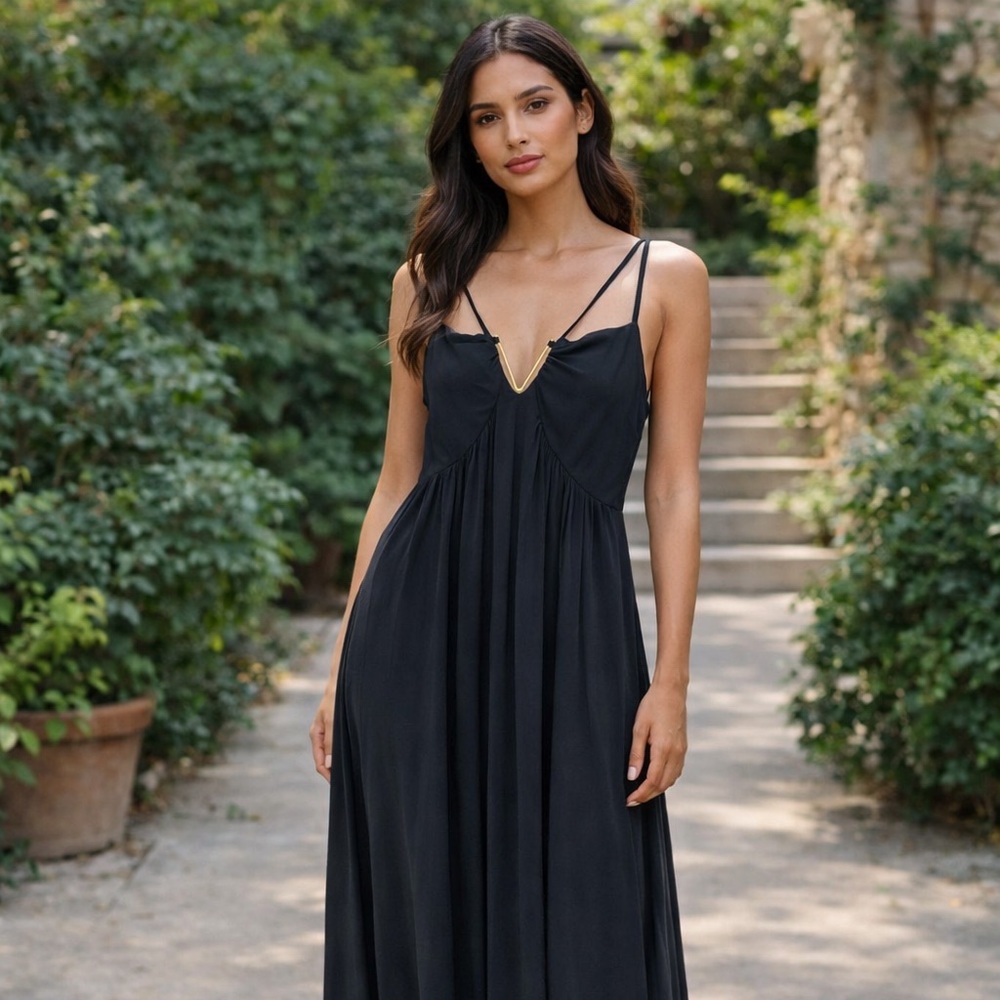 BSB Jeans • French Brand Maxi V Neck Dress